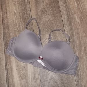 Auden gray floral lace back bra size 36D